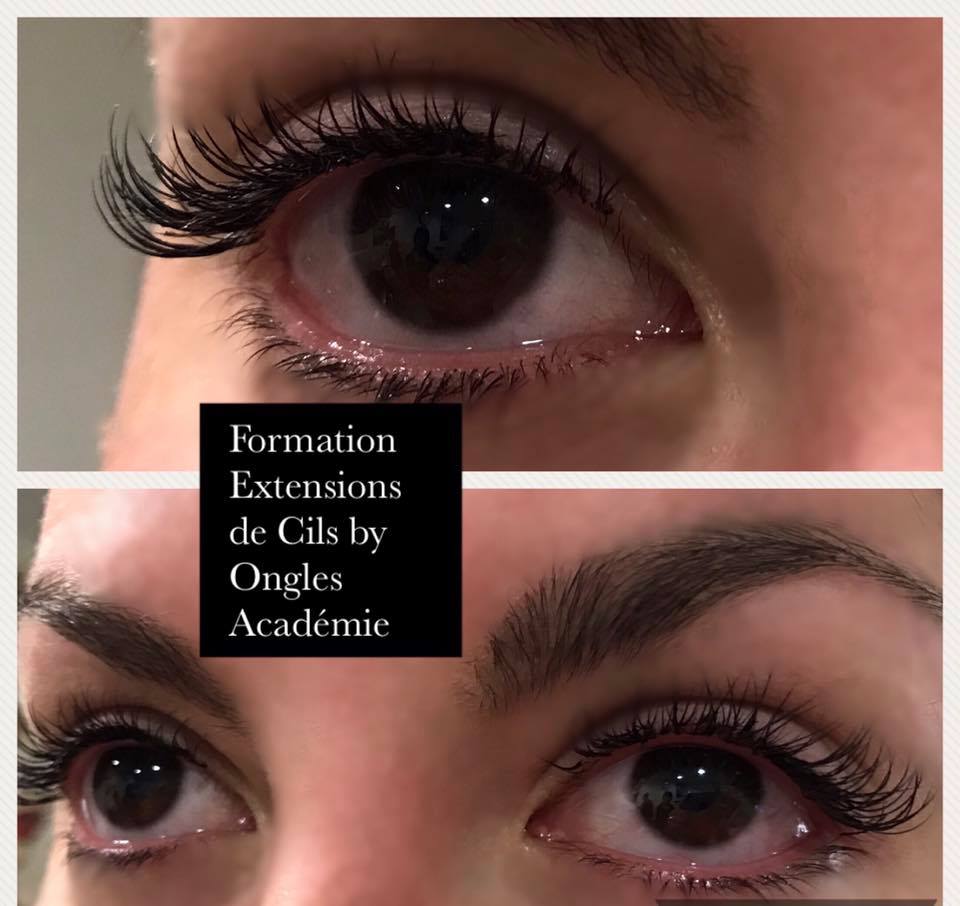 Extensions de cils avant/après